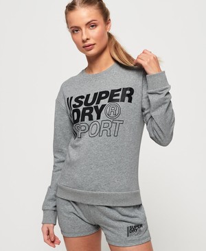 Superdry Core Sport Crew Női Pulóver Szürke | BNADJ2509